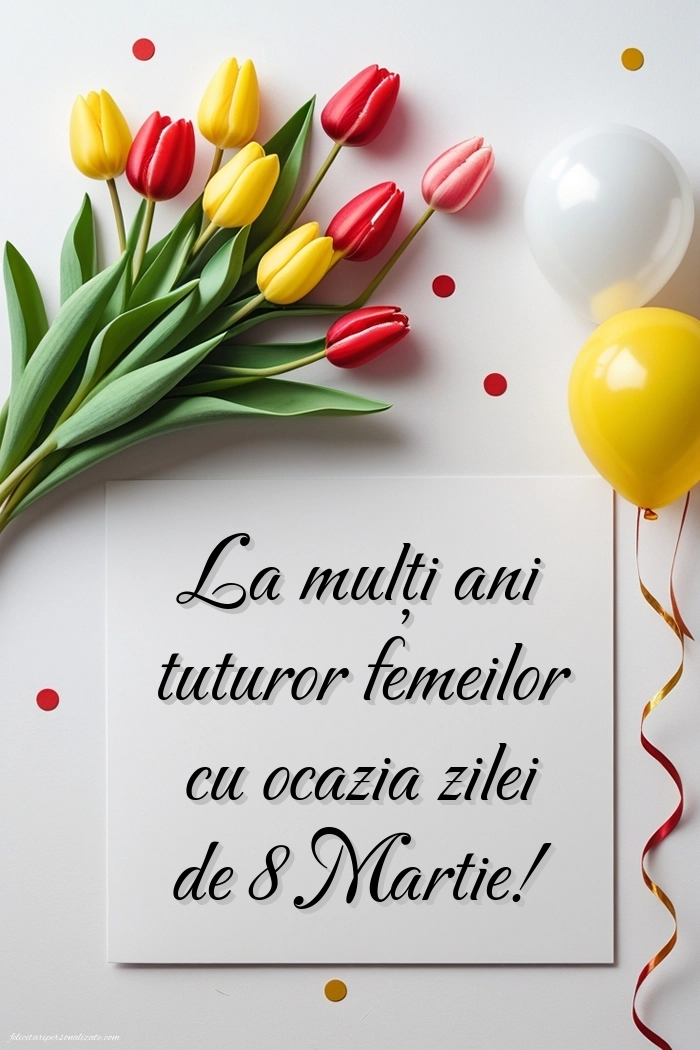 Felicitări de 8 Martie pentru facebook: Lalele