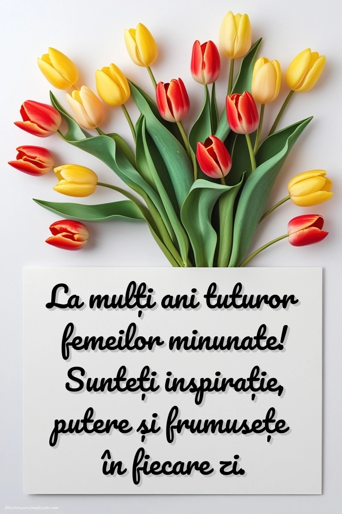 Felicitări de 8 Martie pentru facebook: Lalele