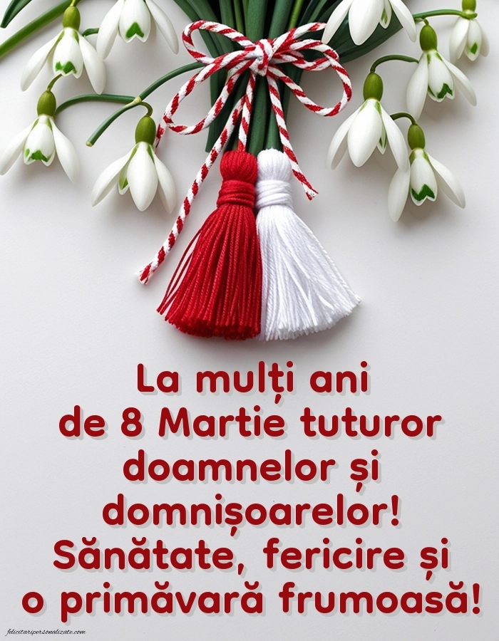 Felicitări de 8 Martie pentru facebook: Ghiocei