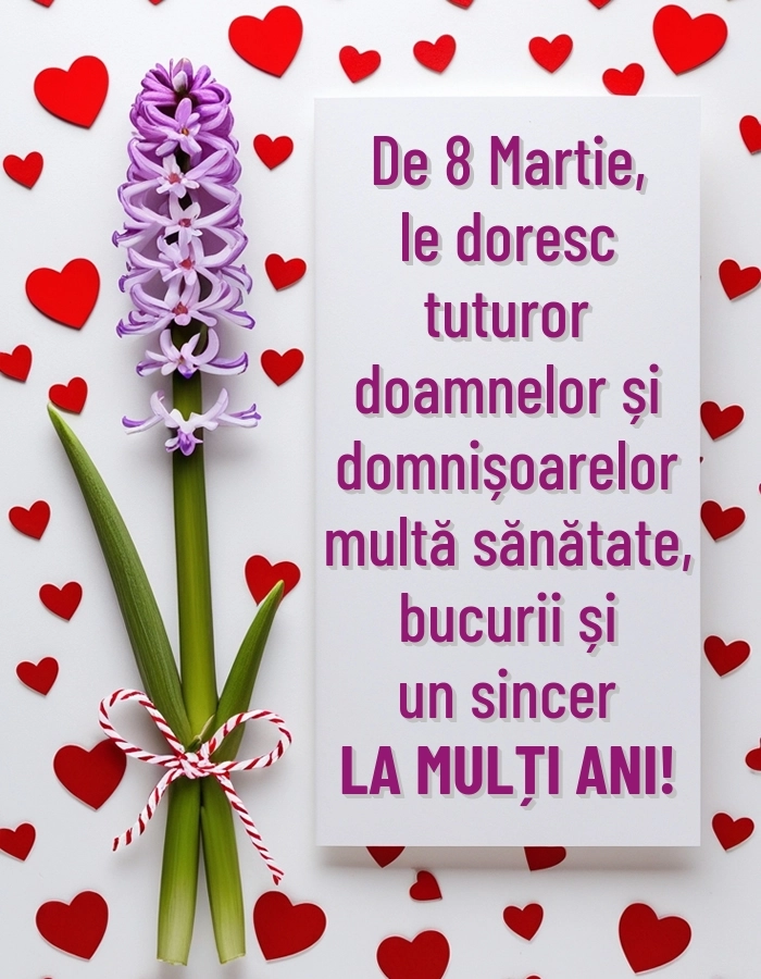 Imagini și felicitări cu mesaje de 8 Martie - Ziua Femeii: Zambile