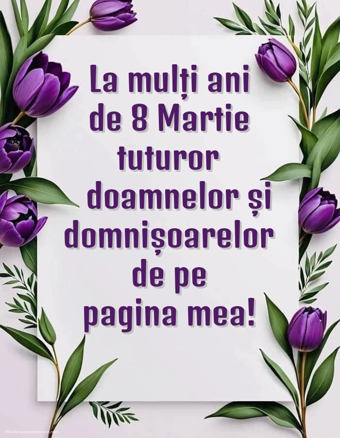 Urări de 8 Martie cu imagini: Lalele