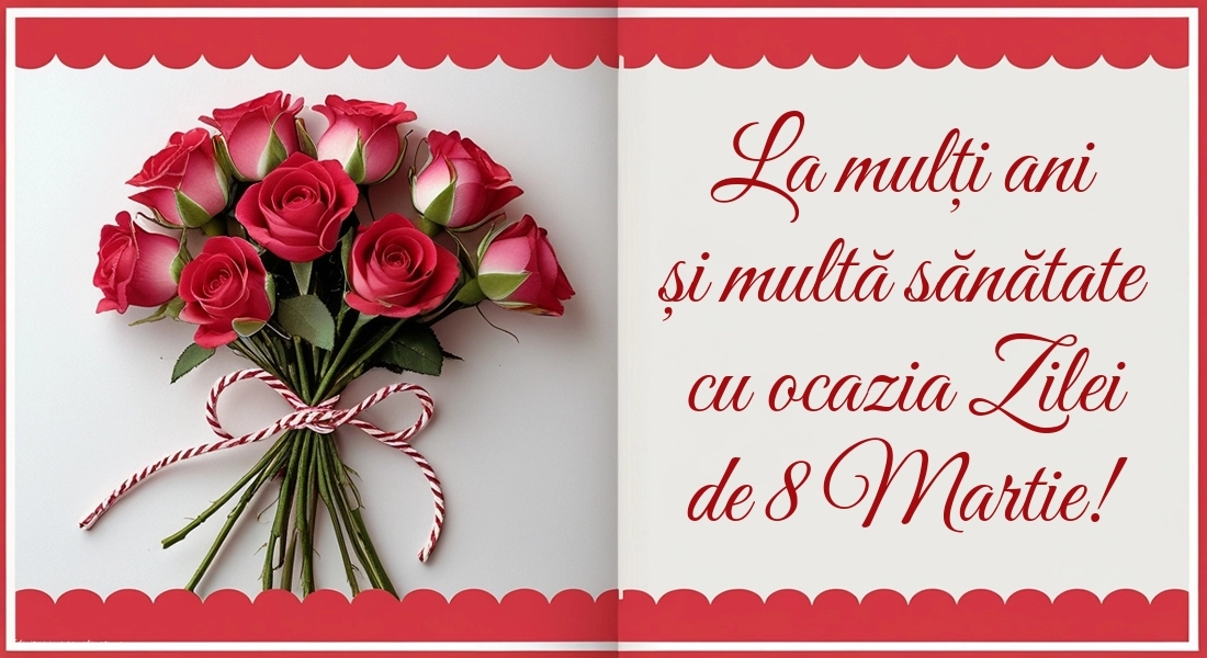 Felicitări de 8 Martie pentru facebook: Trandafiri