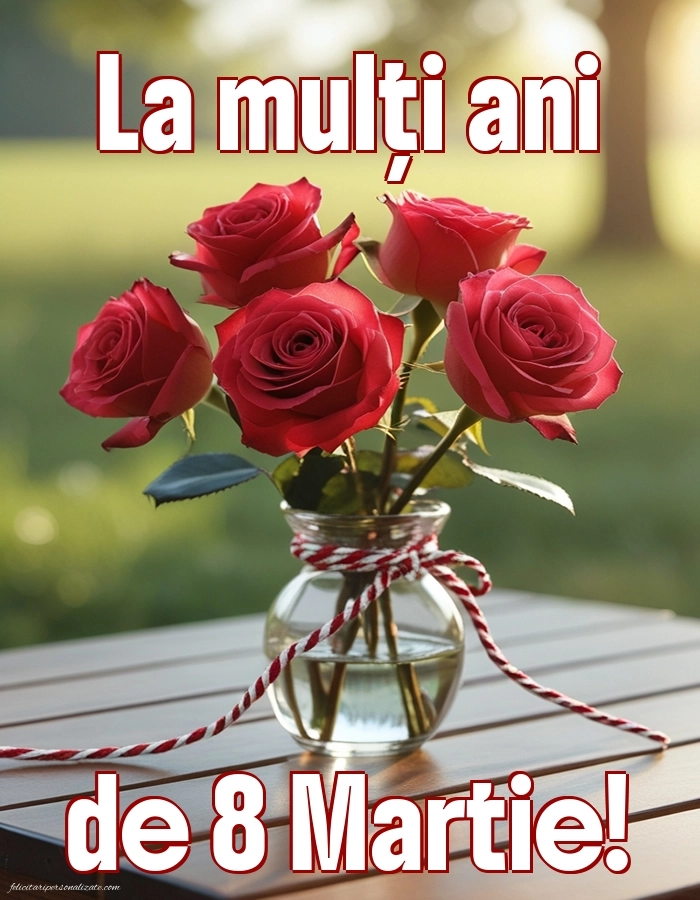 Imagini și felicitări cu mesaje de 8 Martie - Ziua Femeii: Trandafiri