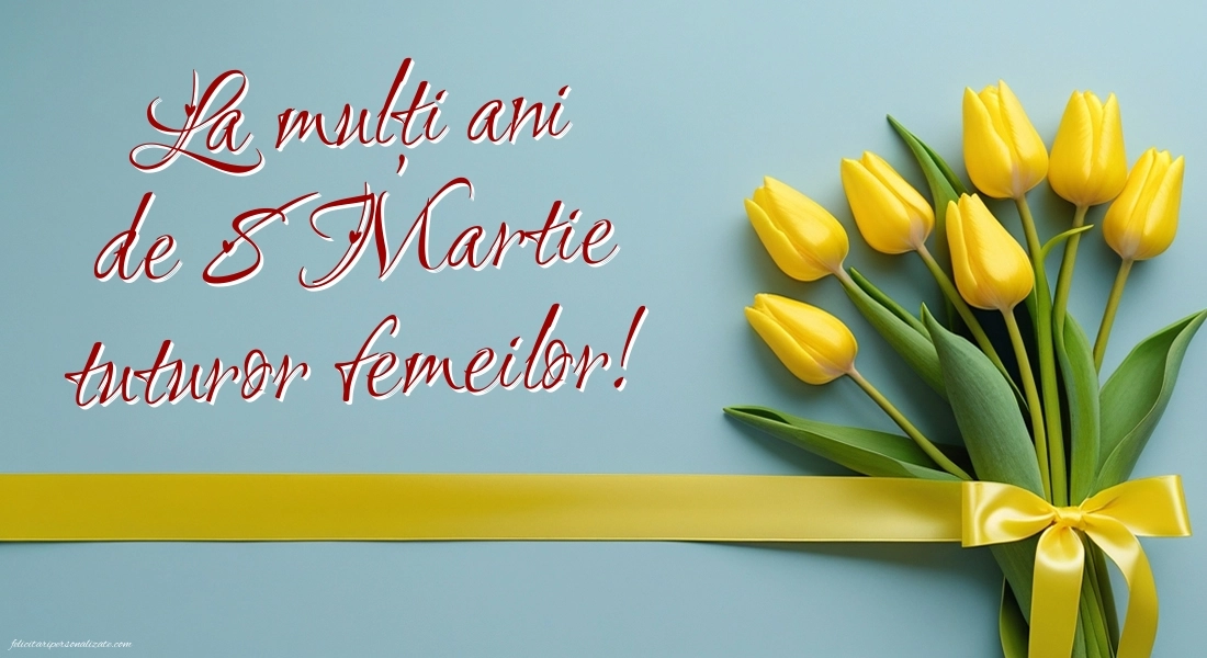 Urări de 8 Martie cu imagini: Lalele