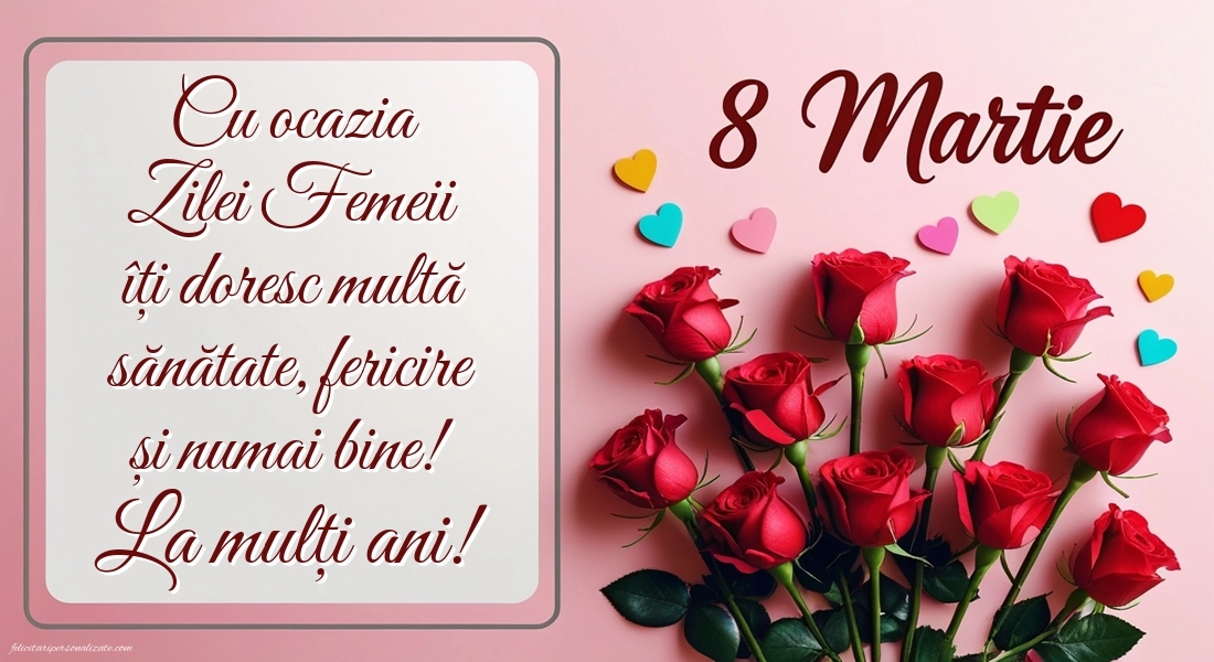 Imagini și felicitări cu mesaje de 8 Martie - Ziua Femeii: 8