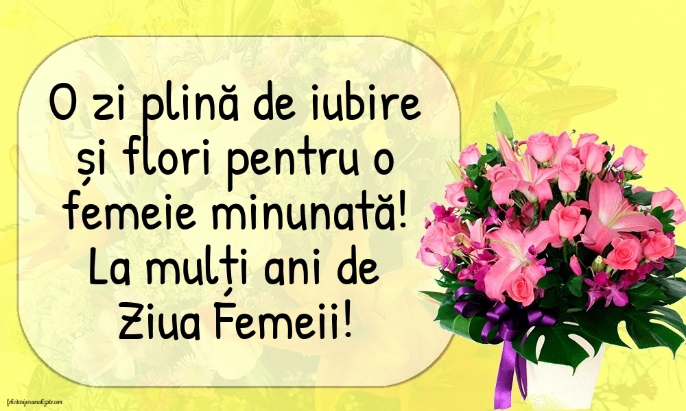 Poze cu mesaje de 8 Martie - Ziua Femeii: Flori