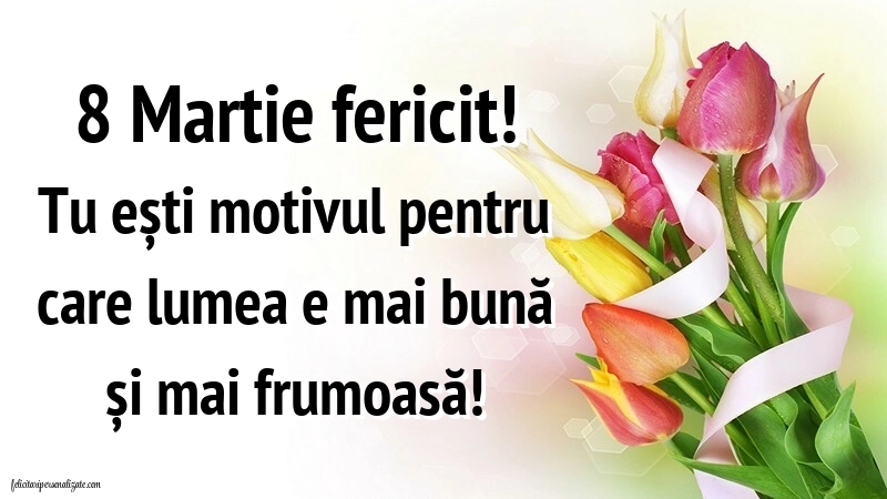 Imagini cu urări de Ziua Femeii - 8 Martie: Flori