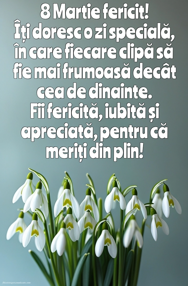 Cele mai frumoase imagini cu mesaje de 8 Martie: Ghiocei