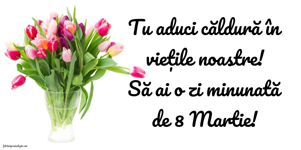 Imagini și felicitări cu mesaje de 8 Martie - Ziua Femeii: Lalele