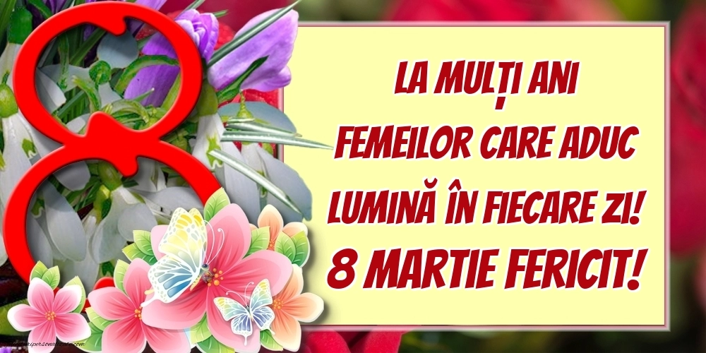Imagini cu urări de Ziua Femeii - 8 Martie: 8
