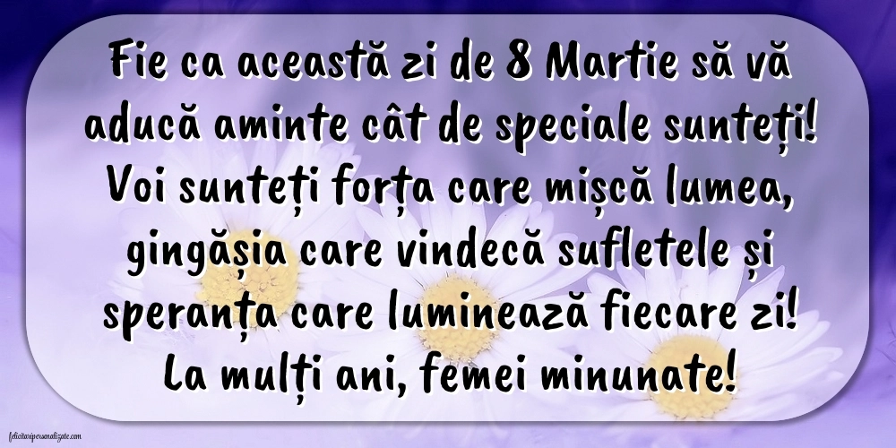 Imagini cu urări de Ziua Femeii - 8 Martie: Flori