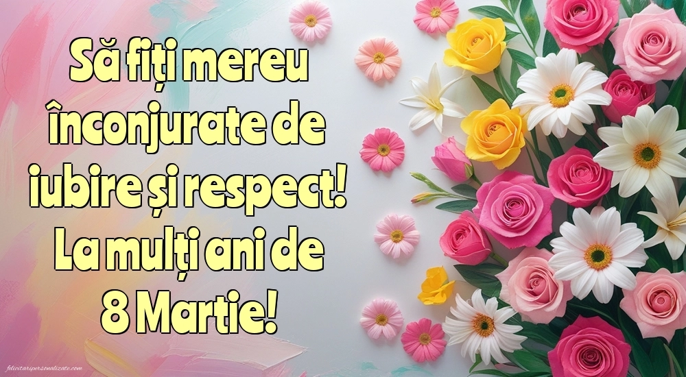 Poze cu mesaje de 8 Martie - Ziua Femeii: Flori