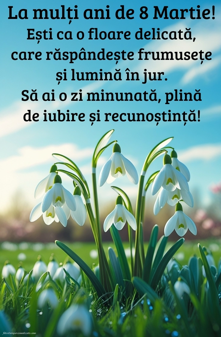 Cele mai frumoase imagini cu mesaje de Ziua Femeii: Ghiocei