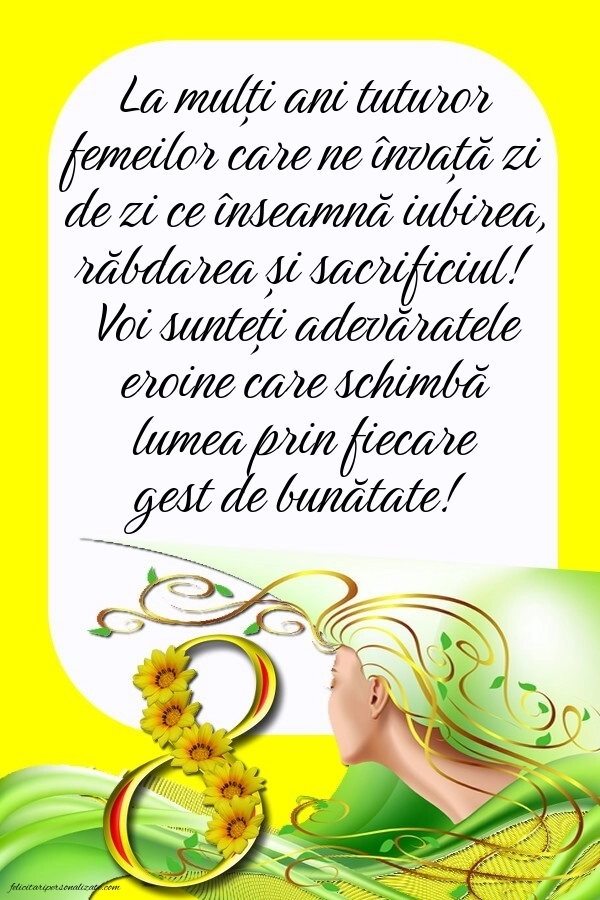 Imagini cu urări de Ziua Femeii - 8 Martie: 8