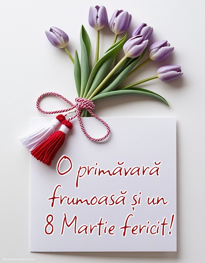 Poze cu urări de Ziua Femeii: Lalele