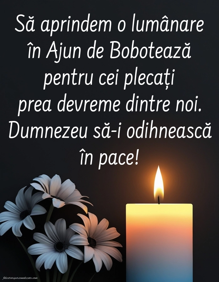 Imagini de Ajunul Bobotezei 2026: Lumânari (Comemorare)