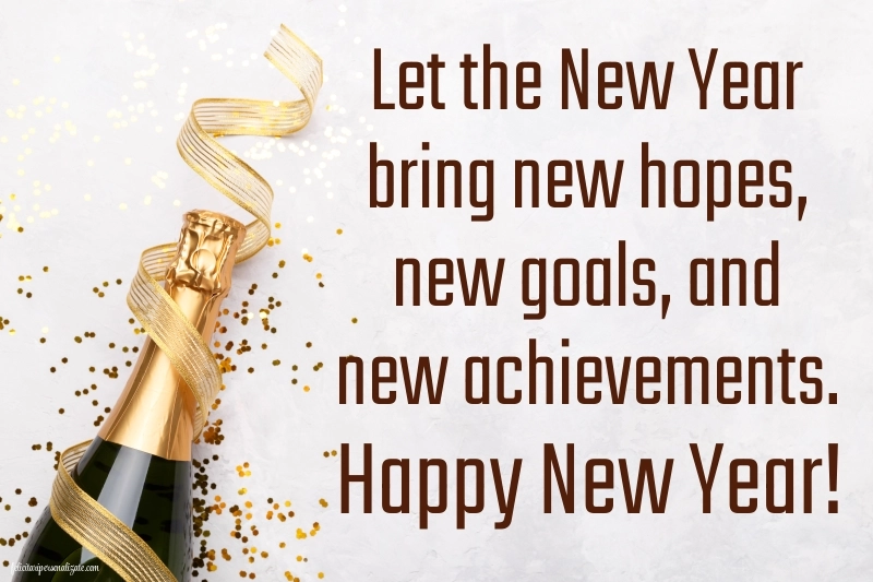 Felicitări de Anul Nou 2026 Imagini în Engleză: Șampanie