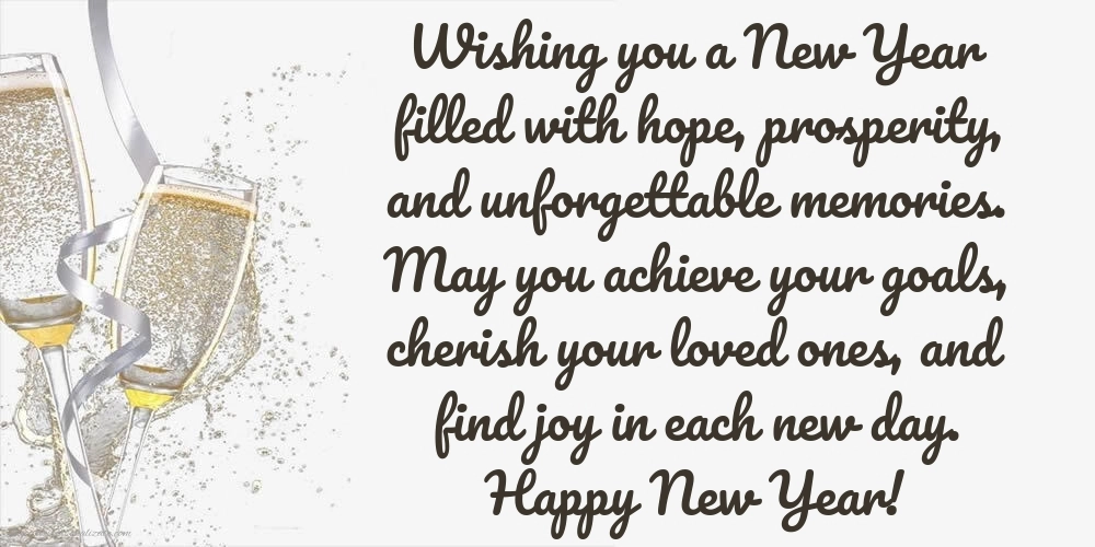 Felicitări de Anul Nou 2026 Imagini în Engleză: Șampanie