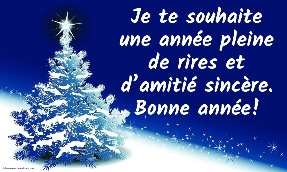 Felicitări de Anul Nou 2026 Imagini în Franceză: Brad de Crăciun