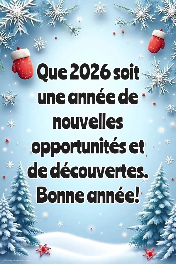 Felicitări de Anul Nou 2026 Imagini în Franceză: Decorațiuni de Sărbători