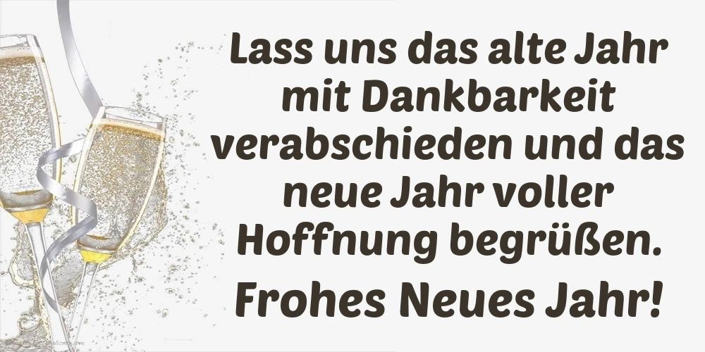 Felicitări de Anul Nou 2026 Imagini în Germană: Șampanie
