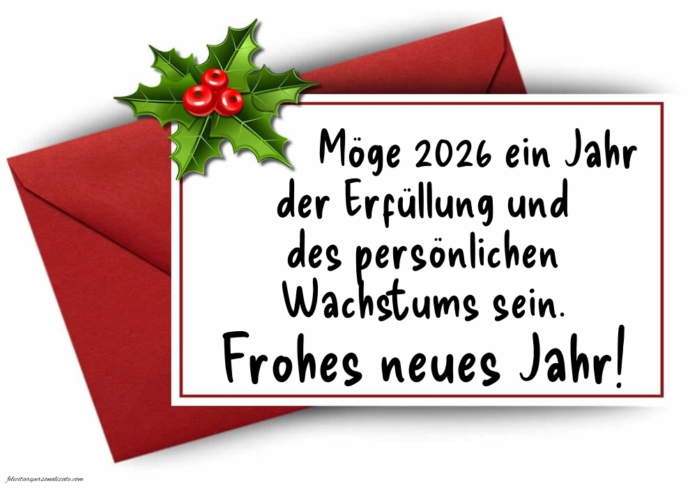 Felicitări de Anul Nou 2026 Imagini în Germană: Decorațiuni de Sărbători