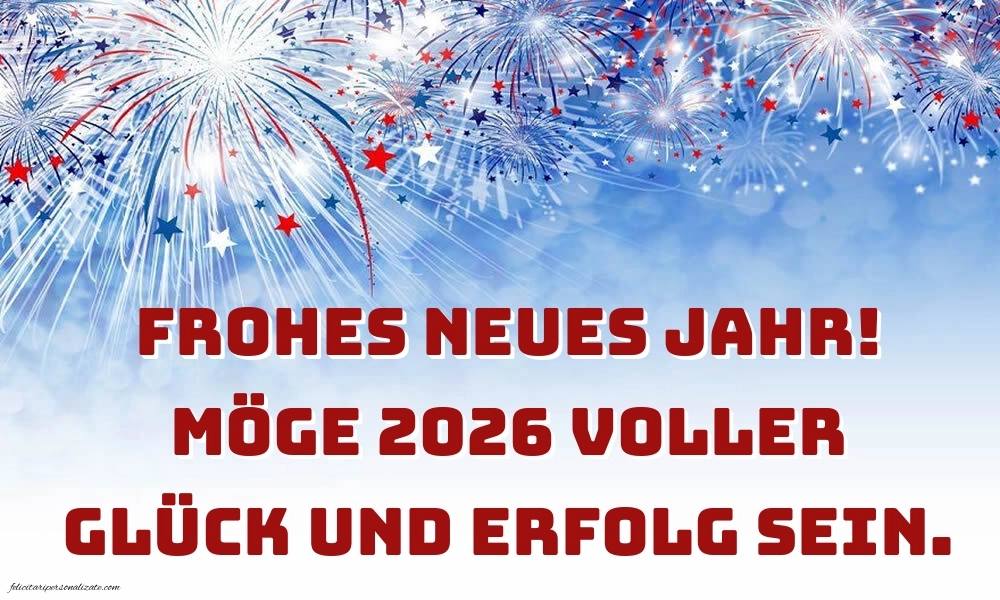 Felicitări de Anul Nou 2026 Imagini în Germană: Artificii