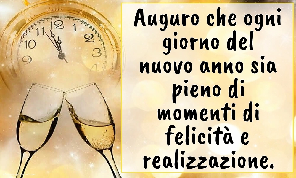 Felicitări de Anul Nou 2026 Imagini în Italiană: Ceas de Anul Nou