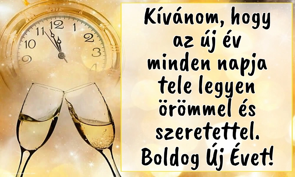 Felicitări de Anul Nou 2026 Imagini în Maghiară: Ceas de Anul Nou