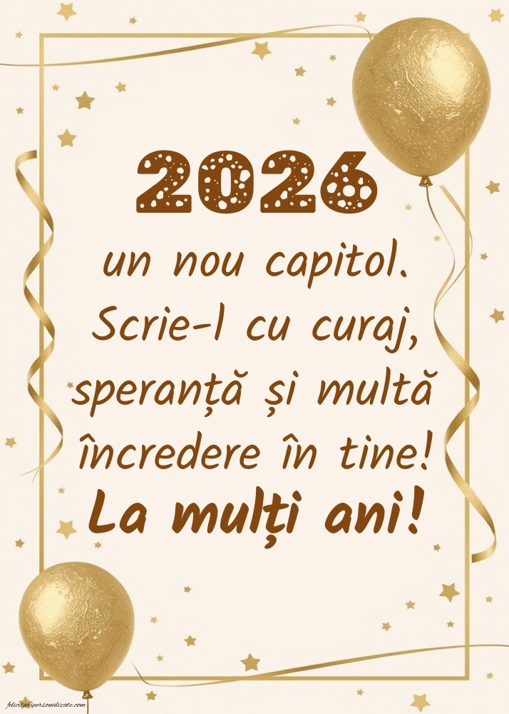 Felicitări de Anul Nou 2026 – Mesaje, imagini și urări: Baloane
