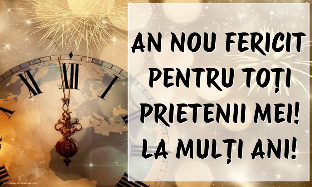 Urări de 2026 cu imagini: Ceas de Anul Nou