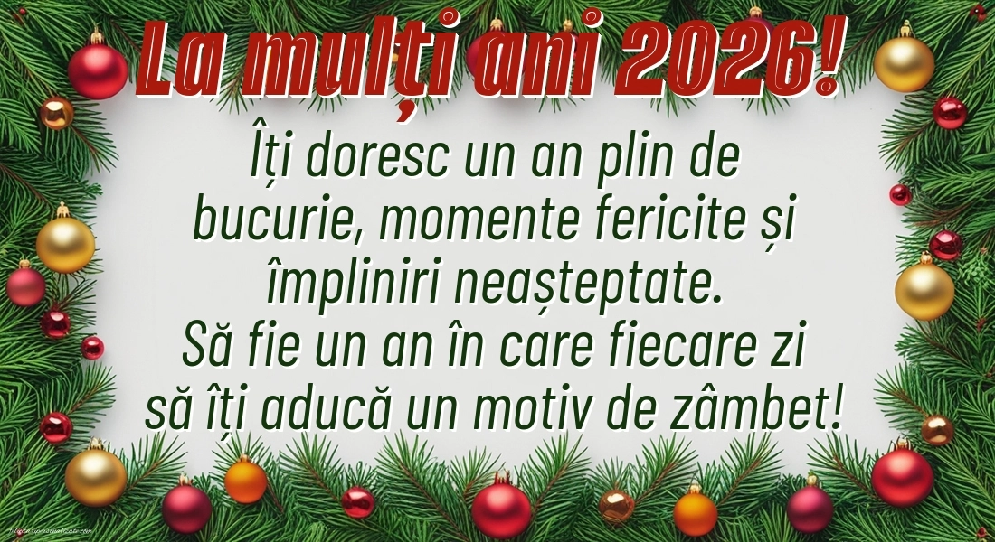 Imagini cu La mulți ani 2026: Globuri de Crăciun