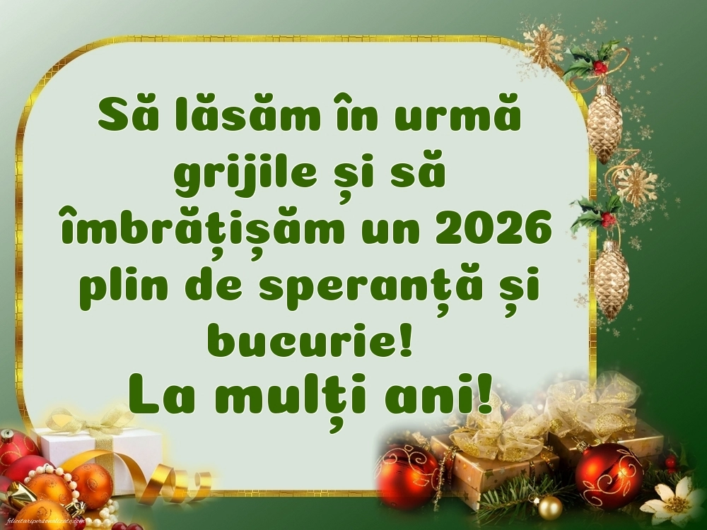 Felicitări și Imagini de Anul Nou 2026: Aranjamente de Crăciun