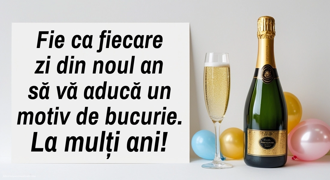 Anul Nou 2026: gânduri frumoase, felicitări și imagini: Șampanie și baloane