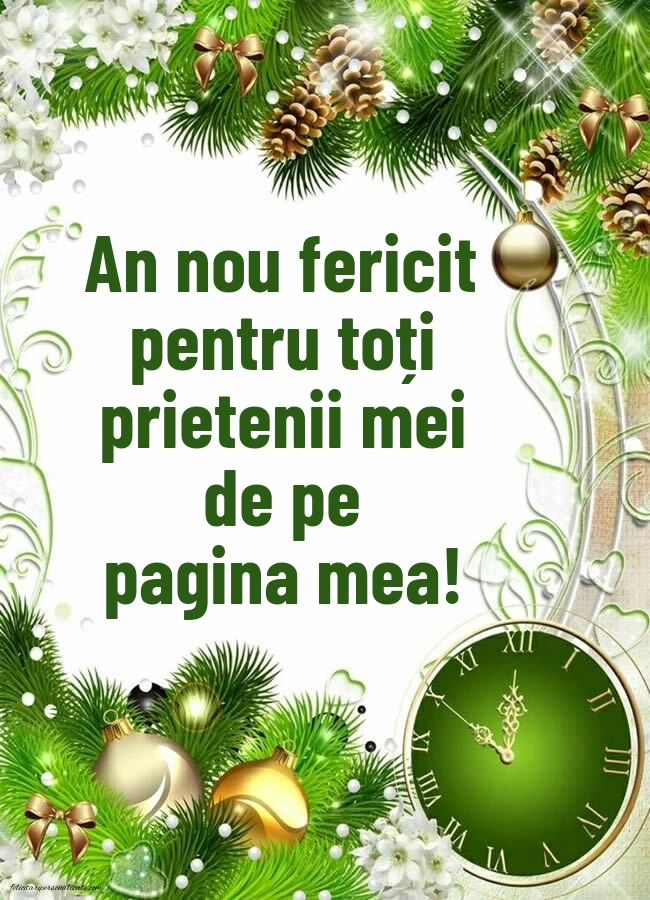 Urări de 2026 cu imagini: Ceas de Anul Nou