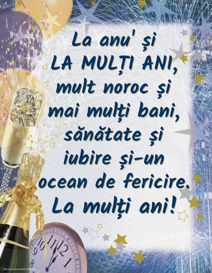 Felicitări originale de Anul Nou 2026: Ceas de Anul Nou