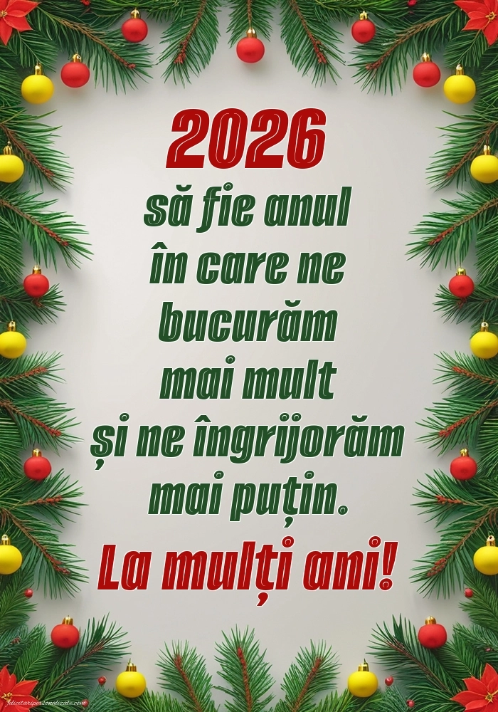 Idei de felicitări și imagini pentru Anul Nou 2026: Globuri de Crăciun