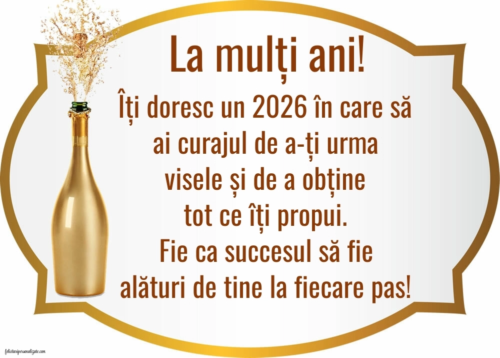 Felicitări și Imagini de Anul Nou 2026: Șampanie