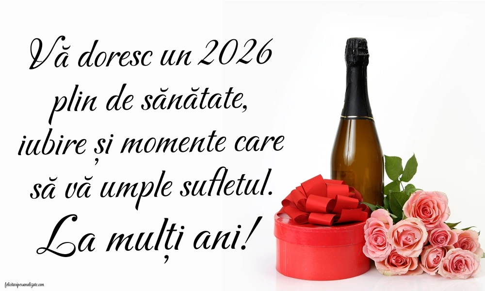 Anul Nou 2026: gânduri frumoase, felicitări și imagini: Șampanie și flori