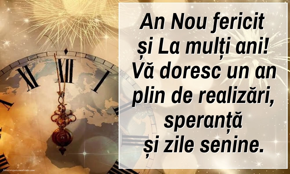 Cele mai frumoase felicitări de Anul Nou 2026: Ceas de Anul Nou