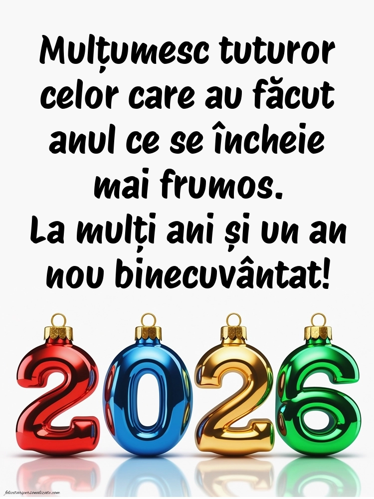 Poze și urări de Anul Nou 2026 pentru social media: 2026