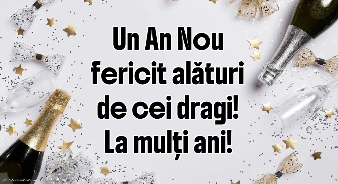 Poze cu urări de Anul Nou 2026: Șampanie și confetti