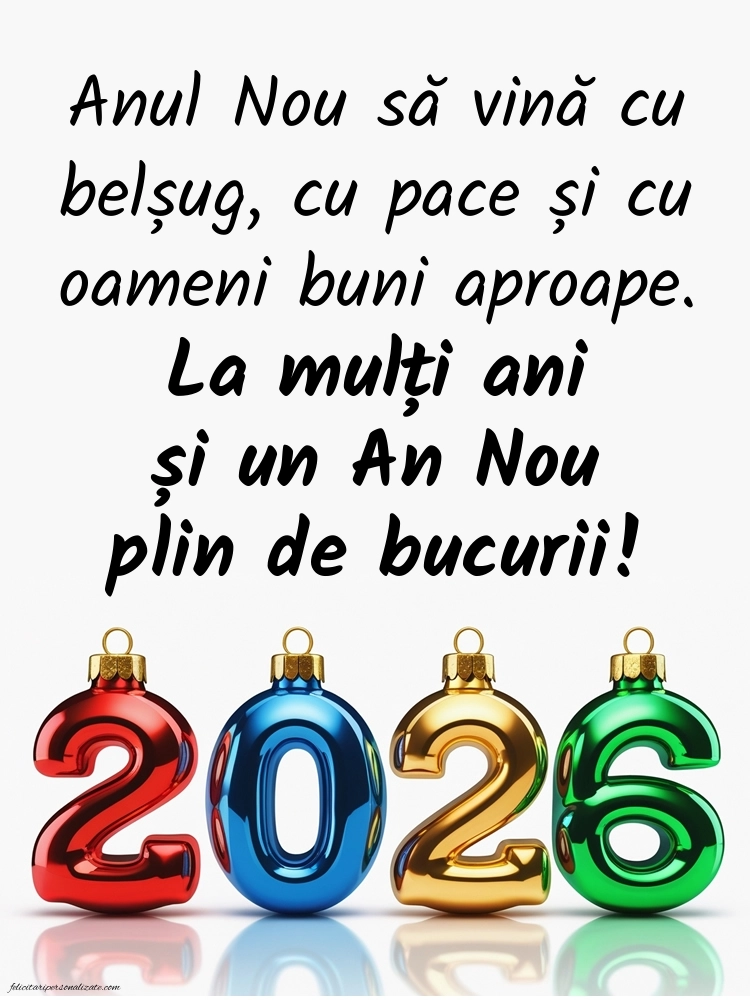 Felicitări originale de Anul Nou 2026: 2026