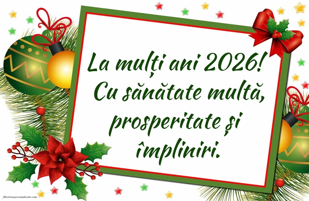 Felicitări de Anul Nou 2026 – Mesaje, imagini și urări: Globuri de Crăciun