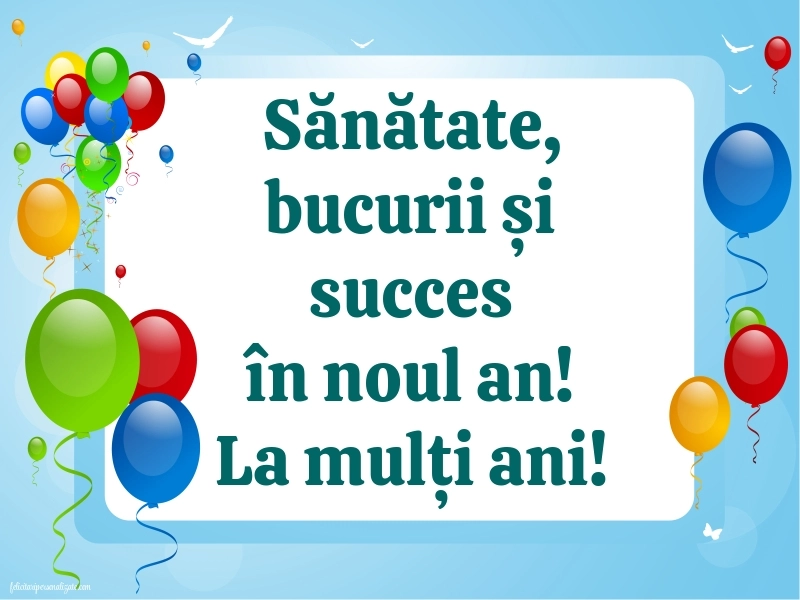 Imagini cu urări frumoase de Revelion: Baloane