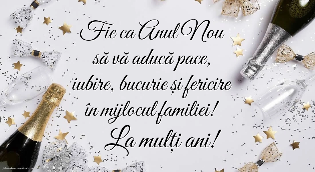 Felicitări de Anul Nou 2026 – Mesaje, imagini și urări: Șampanie și confetti