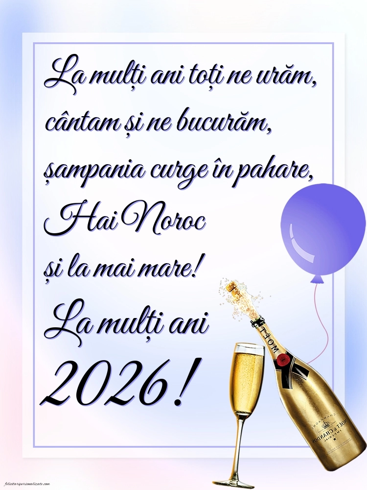 Anul Nou 2026: gânduri frumoase, felicitări și imagini: Șampanie