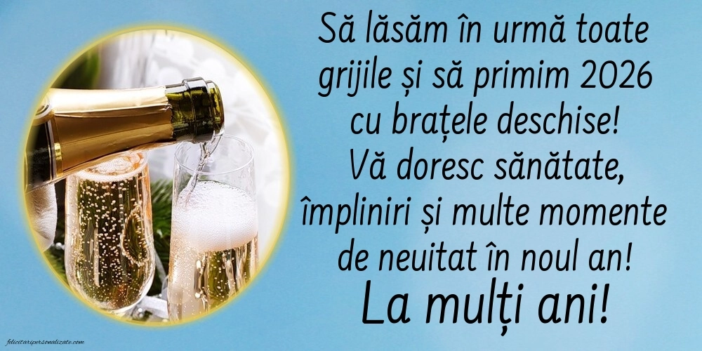Imagini cu urări frumoase de Revelion: Șampanie