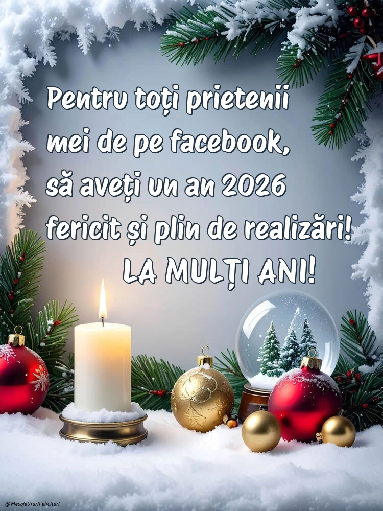 Poze de Anul Nou 2026 cu mesaje: Aranjamente de Crăciun