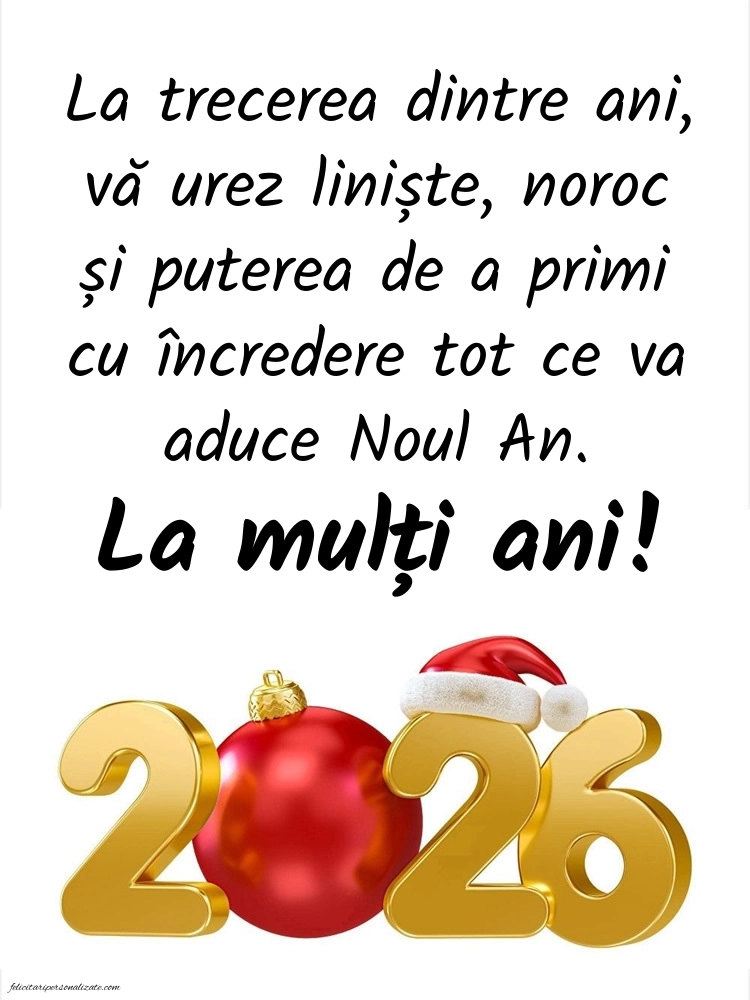 Cele mai frumoase felicitări de Anul Nou 2026: 2026